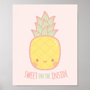 Affiche Douceur mignonne sur le Décor intérieur en ananas