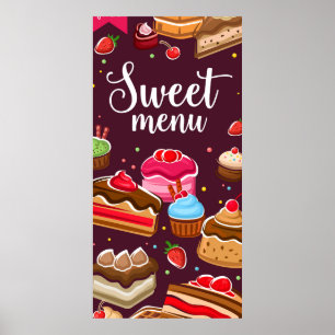Affiche Douceurs de pâtisserie de boulangerie