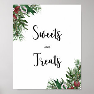 Affiche Douceurs et friandises de Noël pour baby shower