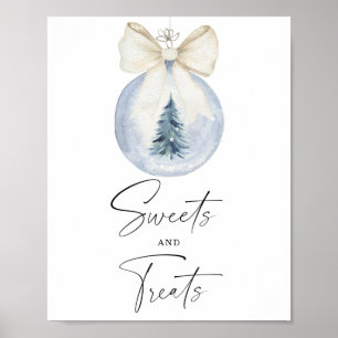Affiche Douceurs et friandises pour baby shower d'hiver 