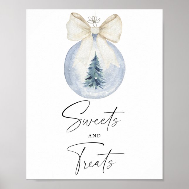 Affiche Douceurs et friandises pour baby shower d'hiver  (Devant)