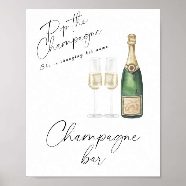 Affiche Douche de champagne - Bar à champagne (Devant)