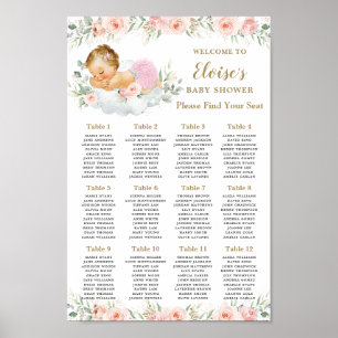 Affiche Douche Douche Bébé Floral Douche Douche Douche Swe