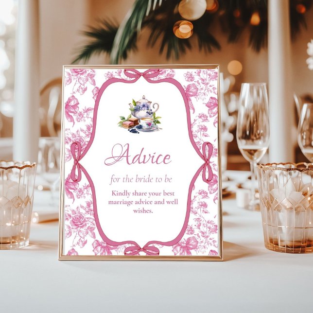 Affiche Douche Fleur sauvage rose Thé Conseils Signal (Créateur téléchargé)