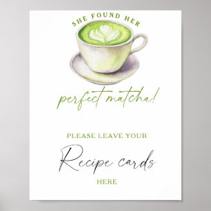 Affiche Douche nuptiale Matcha Votre carte de recette ici