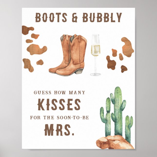 Affiche Douche nuptiale occidentale Combien de baisers (Devant)