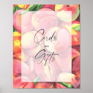 Affiche Douche nuptiale - Pêches - Cartes et Cadeaux