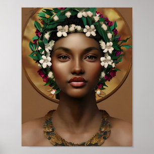 Affiche Douleur au pouvoir Reine afro-américaine