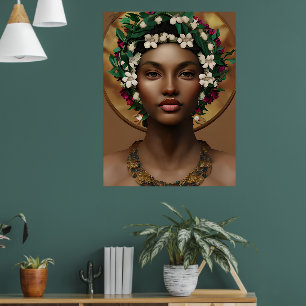 Affiche Douleur au pouvoir   Reine afro-américaine