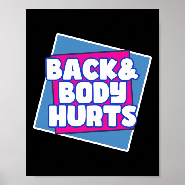 Affiche Douleur du corps arrière (Devant)
