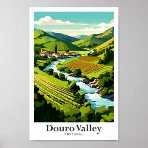 Affiche Douro Valley Portugal Portrait Vintage voyage