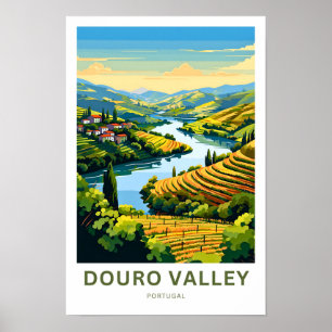 Affiche Douro Valley Portugal Travel Print