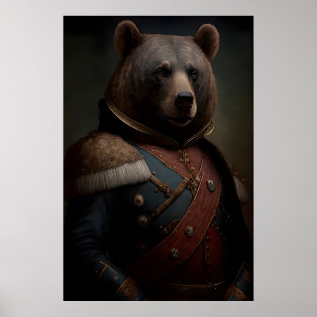 Affiche d'ours de peinture militaire de la Renaiss (Devant)