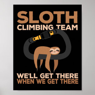 Affiche Doussieng grimpeur d'escalade Équipe Carabiner