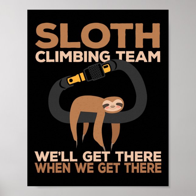 Affiche Doussieng grimpeur d'escalade Équipe Carabiner  (Devant)