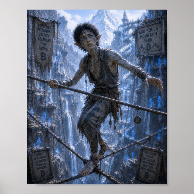 Affiche Doutes / Funambule / Montagnes (Devant)