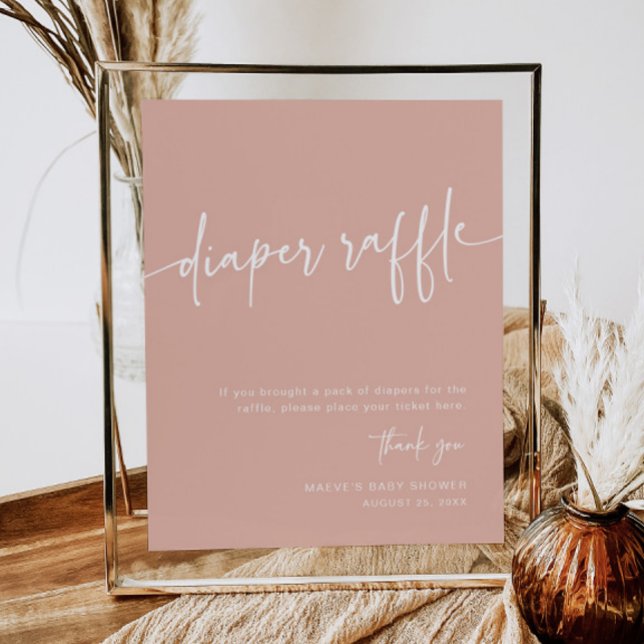 Affiche Douteuse Pink Diaper Raffle Signal Girl Moderne Mi (Créateur téléchargé)