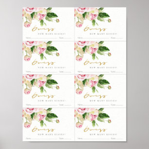 Affiche Doux Blush Floral Peony Devine Combien De Baisers