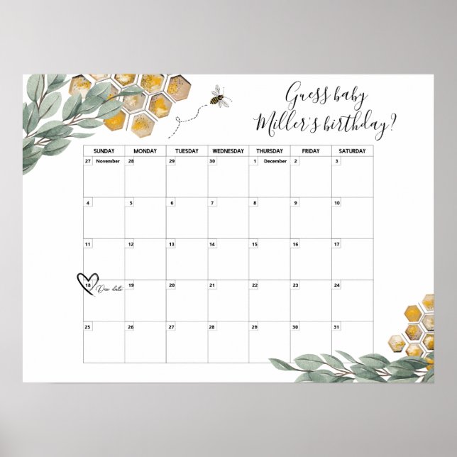 Affiche Doux comme peut Bee Eucalyptus Douche Date d'échéa (Devant)