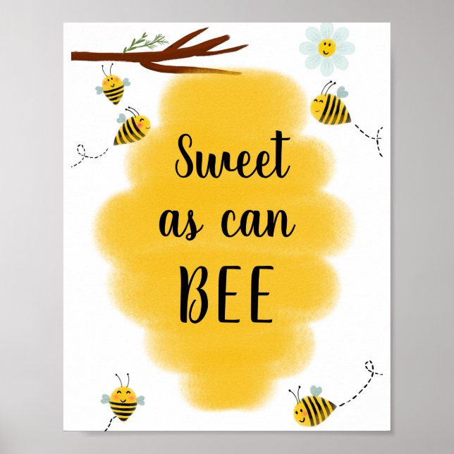 Affiche Doux Comme Peut Être | Bumble Bee Party Signale (Devant)