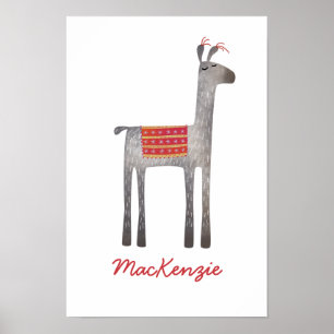 Affiche Doux Lama Personnalisé