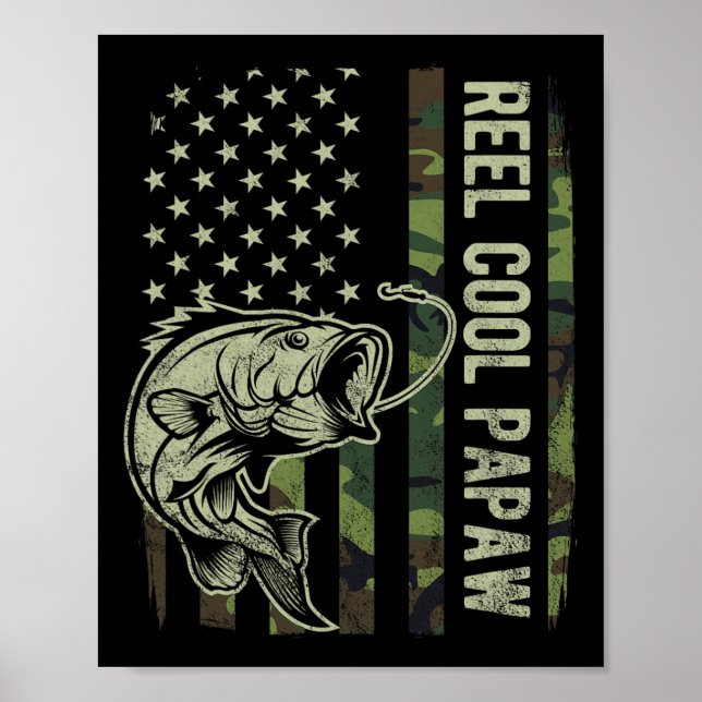 Affiche Doux Papaw Camouflage Drapeau Américain Fête des P (Devant)