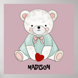 Affiche Doux petit peluche