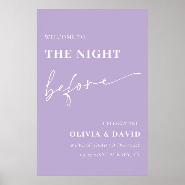 Affiche Doux Violet La Nuit Avant La Répétition (Devant)