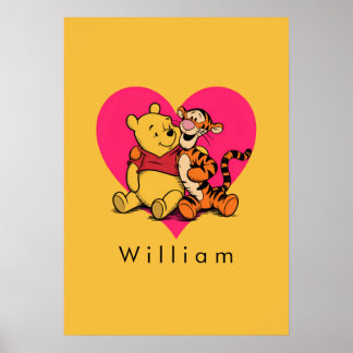 Affiche Doux Winnie l'ourson et Tigger