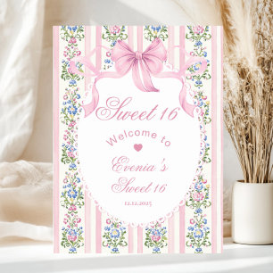 Affiche Douze ans douce Coquette Arc Bienvenue Anniversair