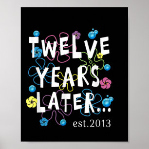 Affiche Douze Ans Plus Tard 12 Ans Cadeaux Enfants