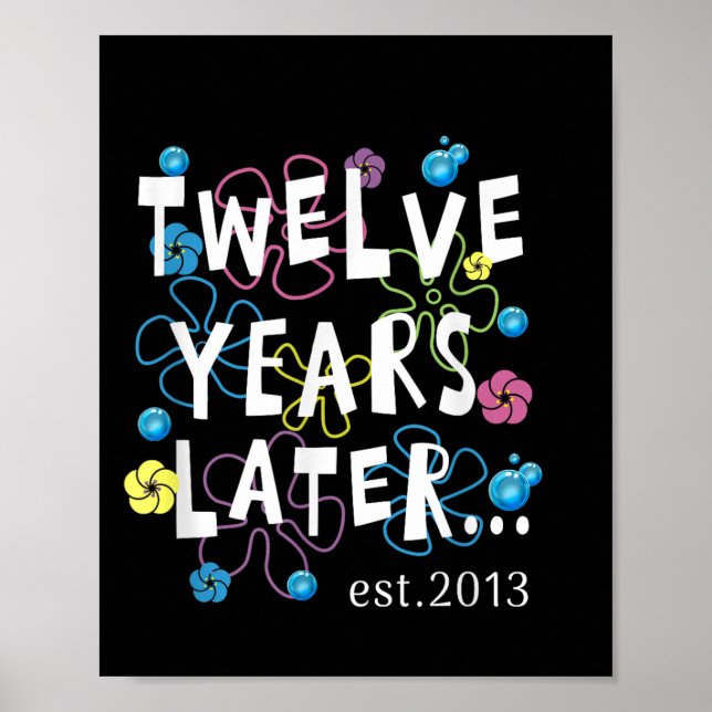 Affiche Douze Ans Plus Tard 12 Ans Cadeaux Enfants (Devant)