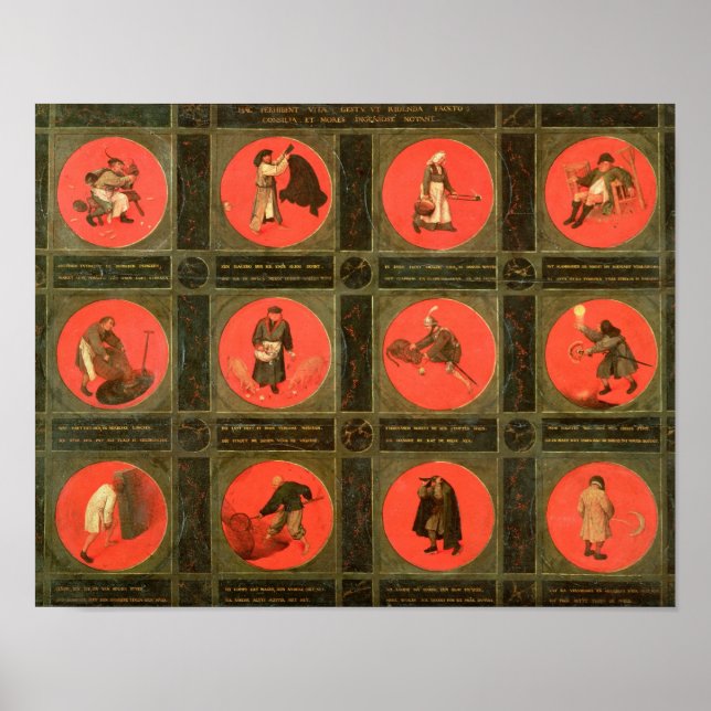 Affiche Douze proverbes, c.1558-60 (Devant)