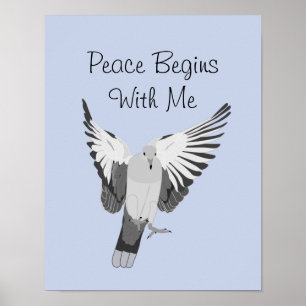 Affiche Dove - La paix commence avec moi Imprimer
