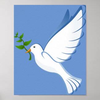 Affiche dove peace flying