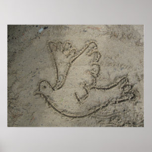 Affiche Dove tirée dans l'affiche du sable