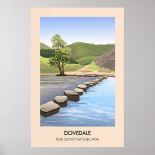 Affiche Dovedale Parc national du Peak District Voyages mo