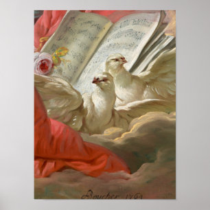 Affiche Doves, 1764 par François Boucher