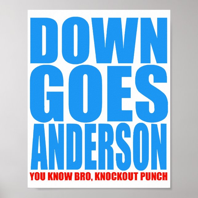 Affiche Down Goes Anderson (Devant)