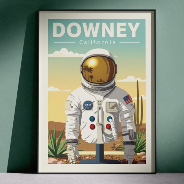 Affiche Downey Californie vintage (Créateur téléchargé)