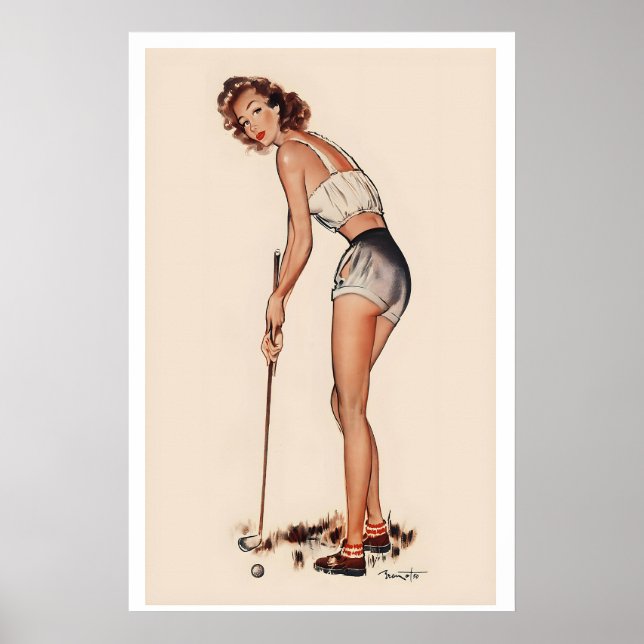 Affiche Downhill Follie Golf Sport Vintage Advertising (Devant)