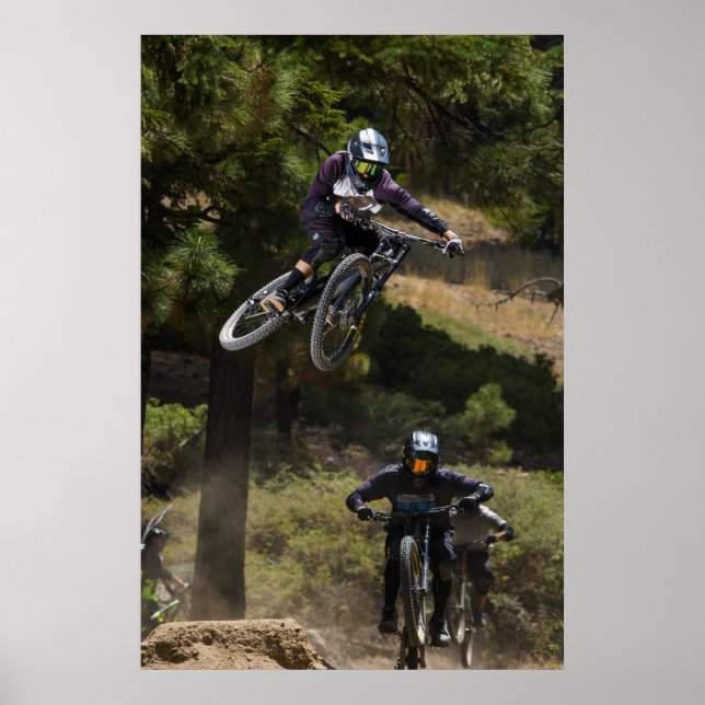 Affiche downhill mountain biking jump (Devant)