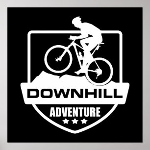 Affiche downhill off road mountain biking