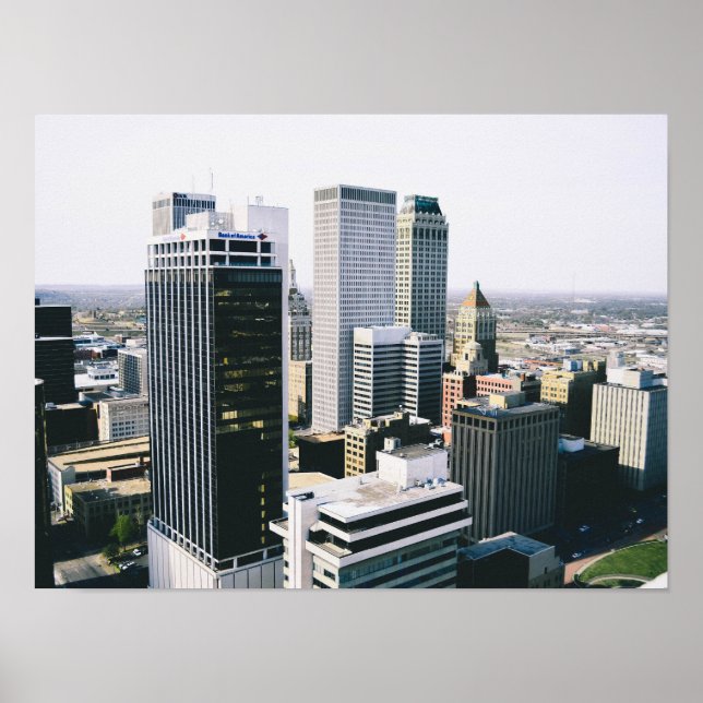 Affiche Downtown Tulsa Skyline (Devant)