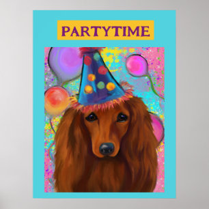 AFFICHE DOXSCHUND ROUGE          