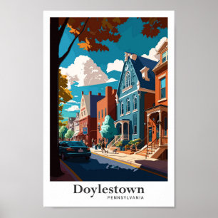 Affiche Doylestown Pennsylvania USA Illustration de voyage