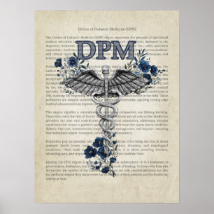 Affiche DPM Caduceus Docteur en Podiatrie