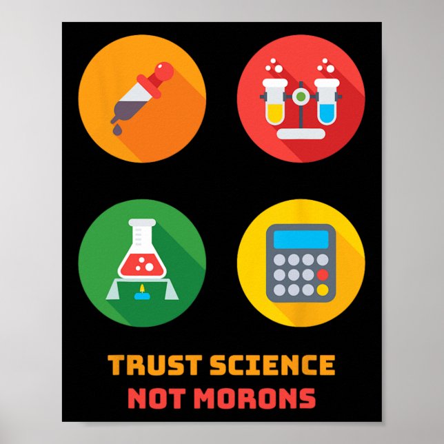 Affiche Dr. Anthony Fauci Trust Science Not Morons Retro V (Devant)