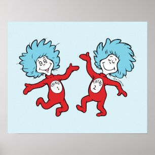 Affiche Dr. Seuss Chose 1 et Chose 2 Personnage