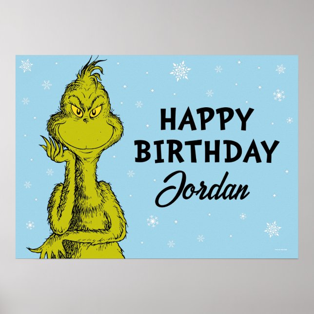 Affiche Dr. Seuss | Grinch Anniversaire d'hiver (Devant)